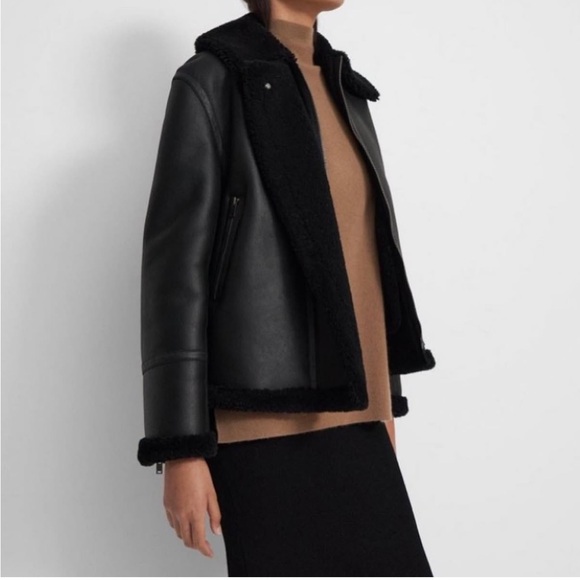 Theory 
Moto Jacket in Shearling - Picture 4 of 16